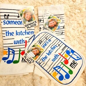Vintage Dinah's Place Hand Towel/Pot Holder